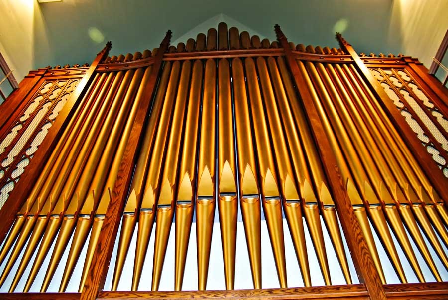 Tour of the church: the chancel organ pipes