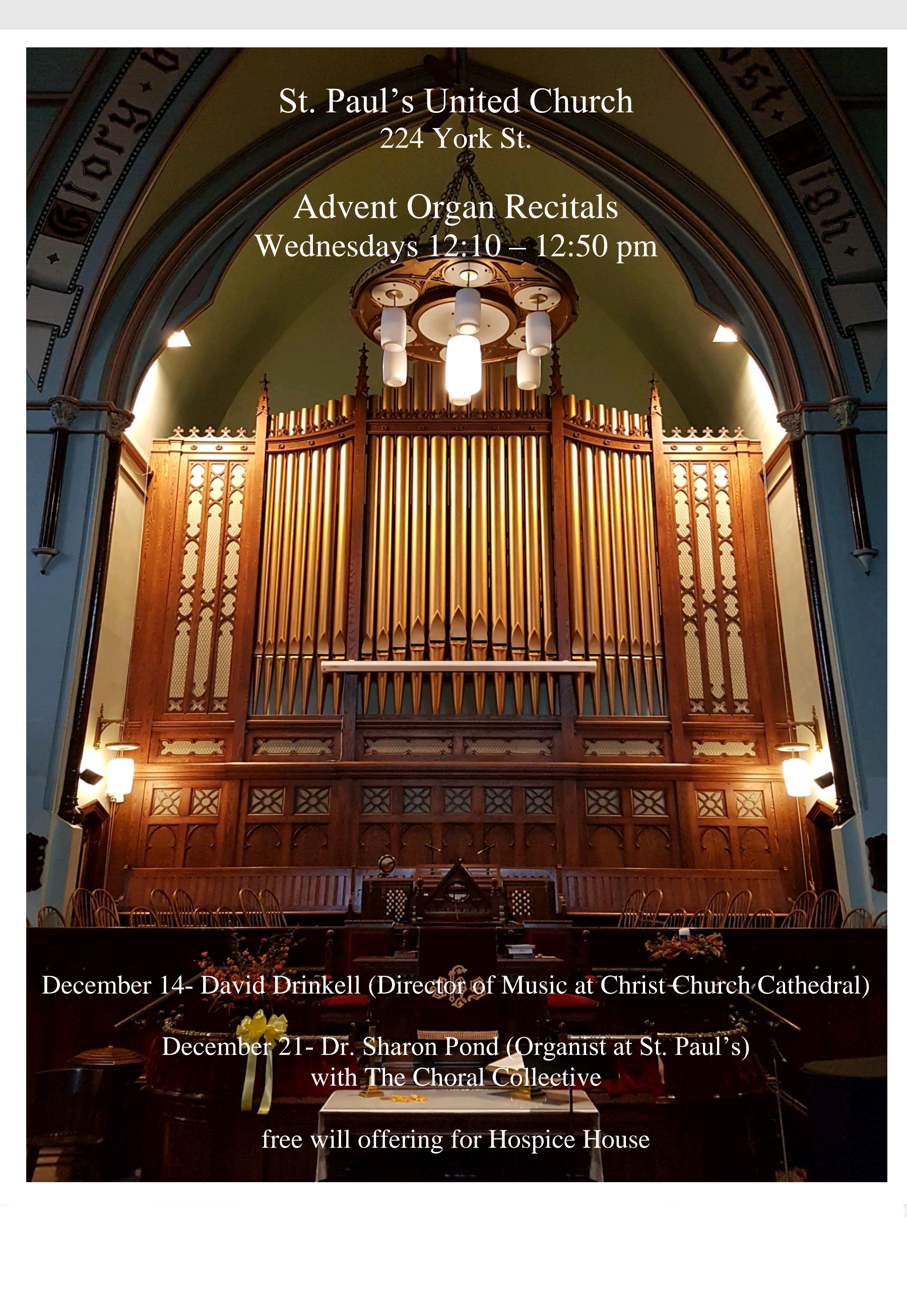 Advent Organ Recitals – St. Paul's United Church